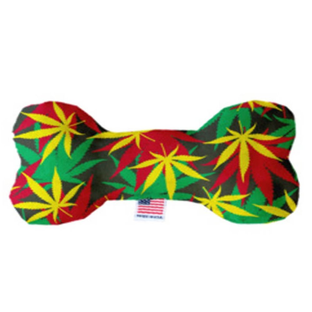 Rasta Parody Dog Bone 6" Dog Toy with Squeaker